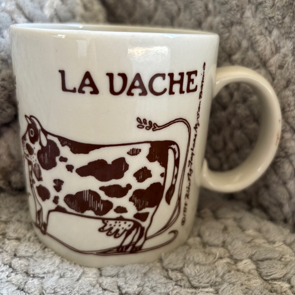 La Vache Mug Bulle Vintage Japan French Haystack 1978 Brown Cow Bull Cream - Picture 1 of 7